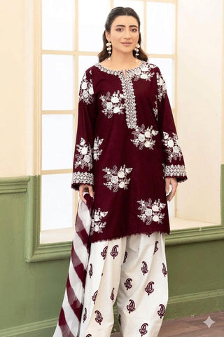BRAND LAIBA AIMR DHANAK WINTER UNSTITCHES 3-PC