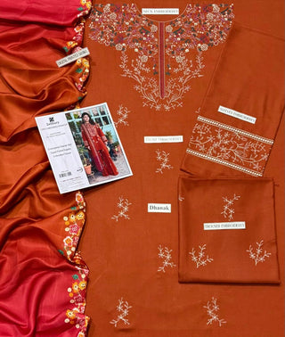 BRAND ZALLBUY DHANAK WINTER UNSTITCHES 3-PC