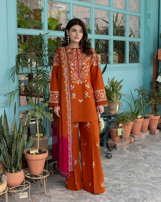 BRAND ZALLBUY DHANAK WINTER UNSTITCHES 3-PC