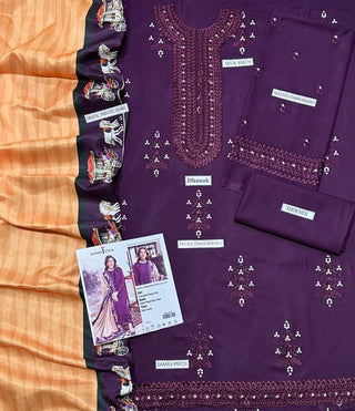 BRAND ASIM JOFA UNSTITCHES DHANAK WINTER 3-PC